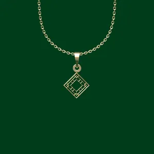 گردنبند طلا 18 عیار زنانه مدوپد مدل هندسی کد FF2-1-1070