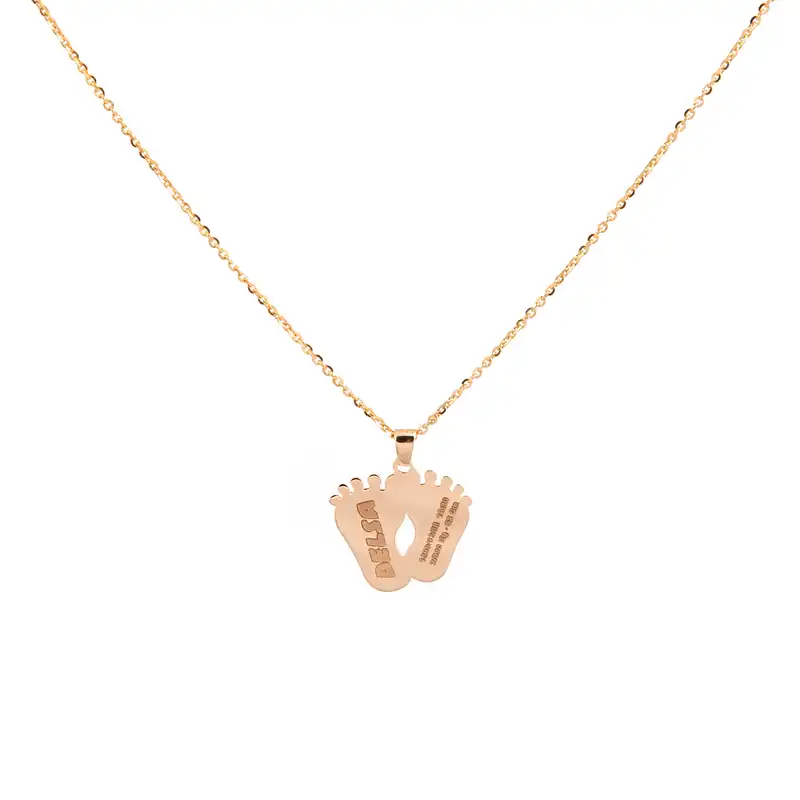 گردنبند طلا 18 عیار زنانه مدل ردپا