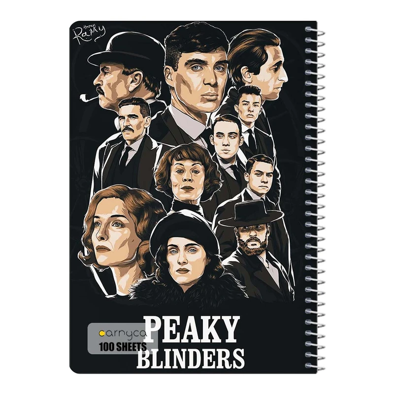 دفتر مشق 100 برگ سیمی کارنیکا طرح پیکی بلایندرز Peaky Blinders کد 88479