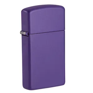 فندک بنزینی زیپو مدل  SLIM PURPLE MATTE کد 1637