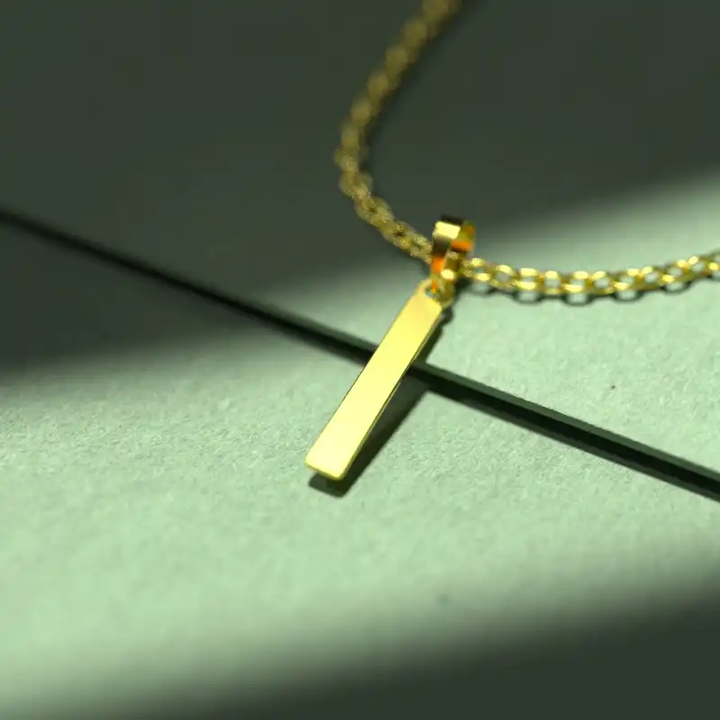 گردنبند طلا 18 عیار زنانه مدوپد مدل حرف I کد H2-1-1141