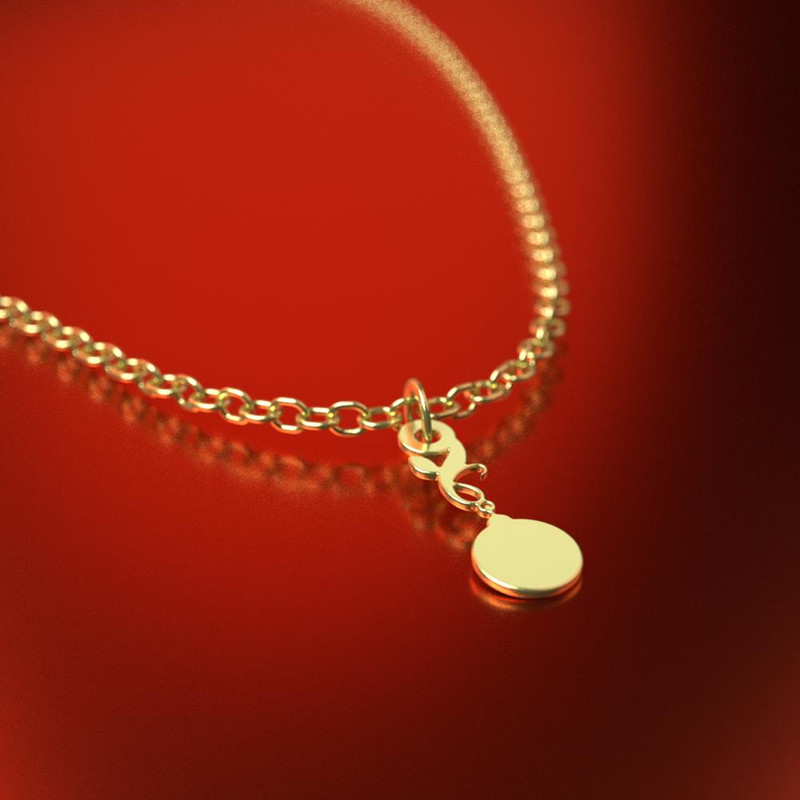 گردنبند طلا 18 عیار زنانه مدوپد مدل هندسی کد RNA10081 گردنبند طلا 18 عیار زنانه مدوپد مدل هندسی کد RNA10081