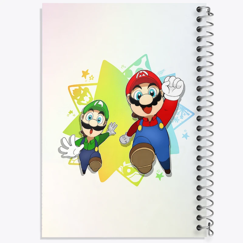 دفتر ژورنال نویسی 50 برگ خندالو مدل نقطه ای طرح (Mario) بازی سوپر ماریو کد 31532