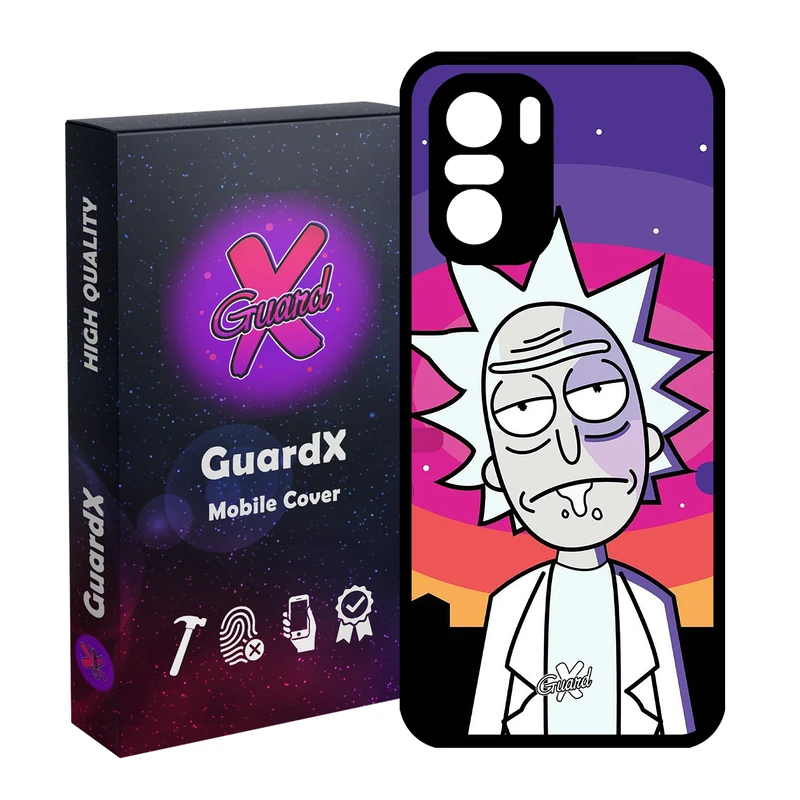 کاور گارد ایکس طرح Rick and Morty مدل Glass10099 مناسب برای گوشی موبایل شیائومی Poco F3/MI 11X/MI 11X Pro/Redmi K40/K40 Pro