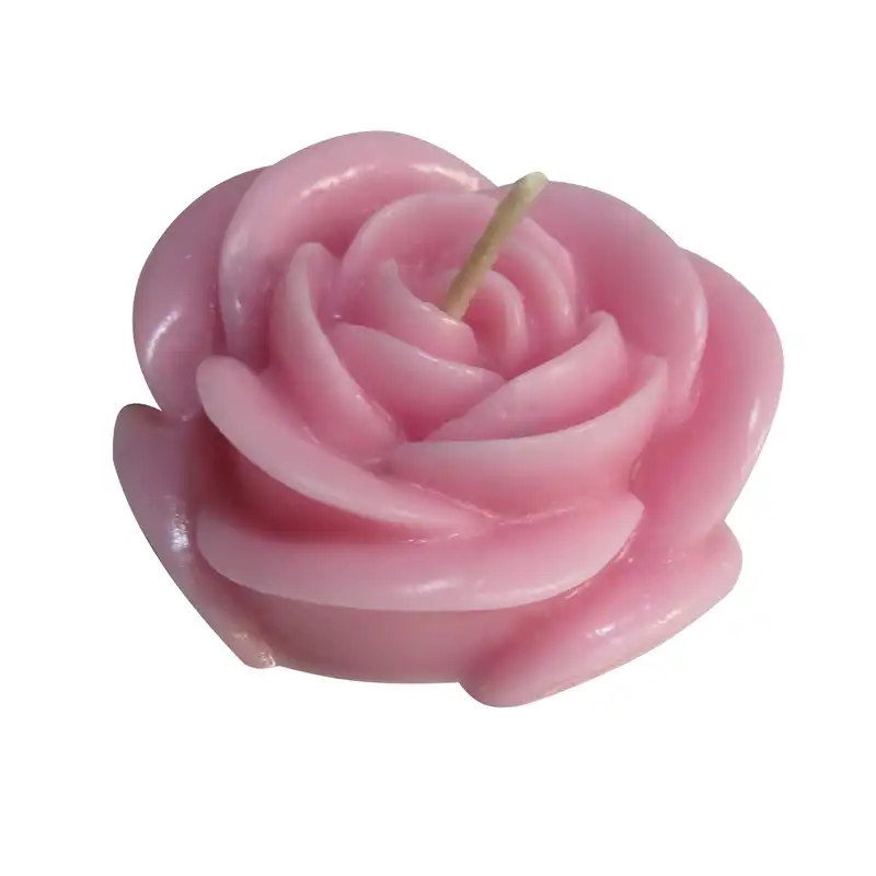 شمع طرح گل رز شناور کد SAV-078 بسته 4 عددی