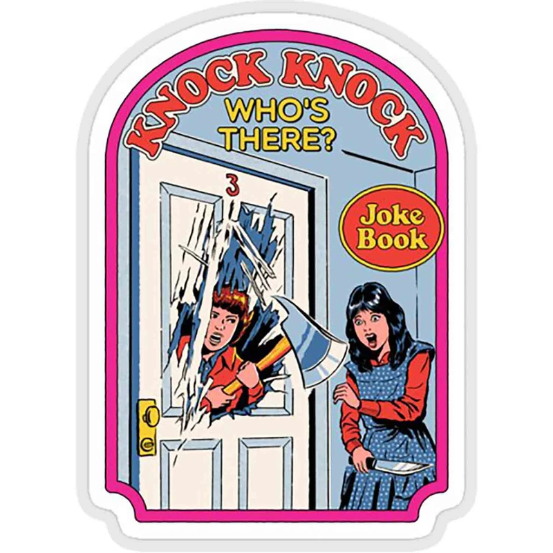 استیکر لپ تاپ طرح knock knock who is there کد ST1081