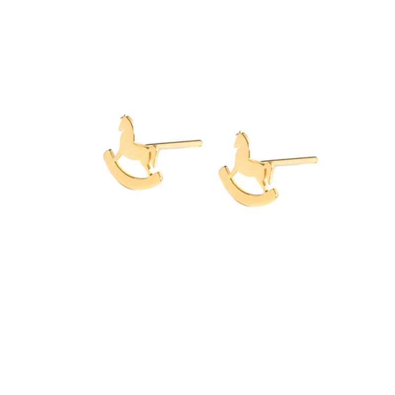 گوشواره طلا 18 عیار زنانه پرسته مدل اسب