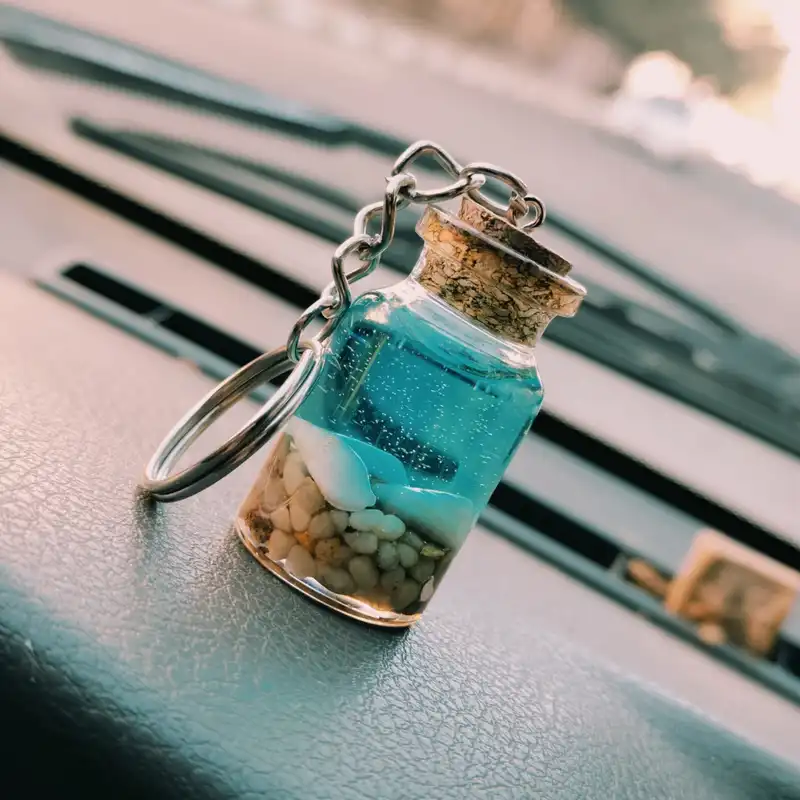 جاکلیدی رزینی مدل شیشه عشق طرح دریا