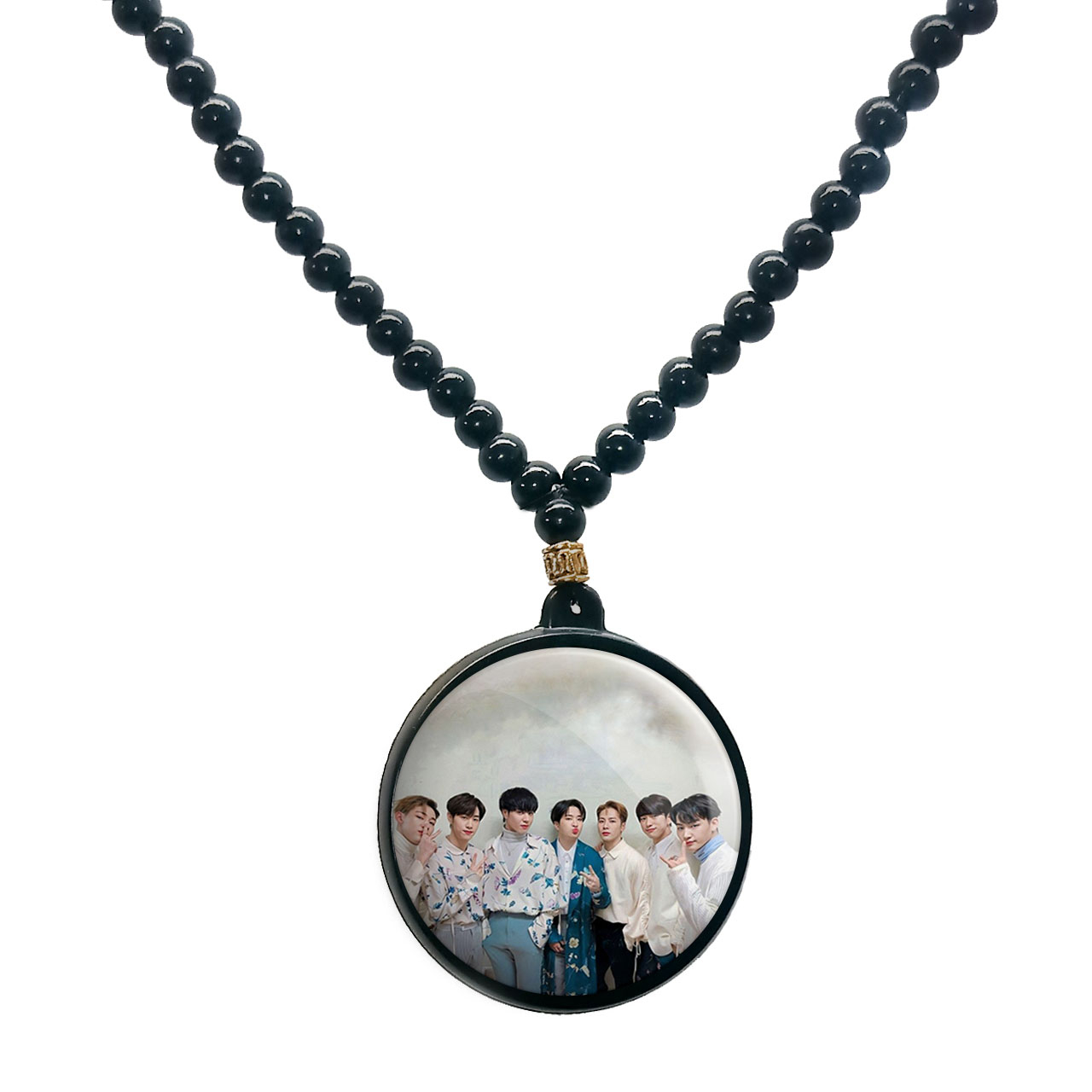 گردنبند پرمانه طرح GOT7 کد pmd.19087 مدل دو طرفه