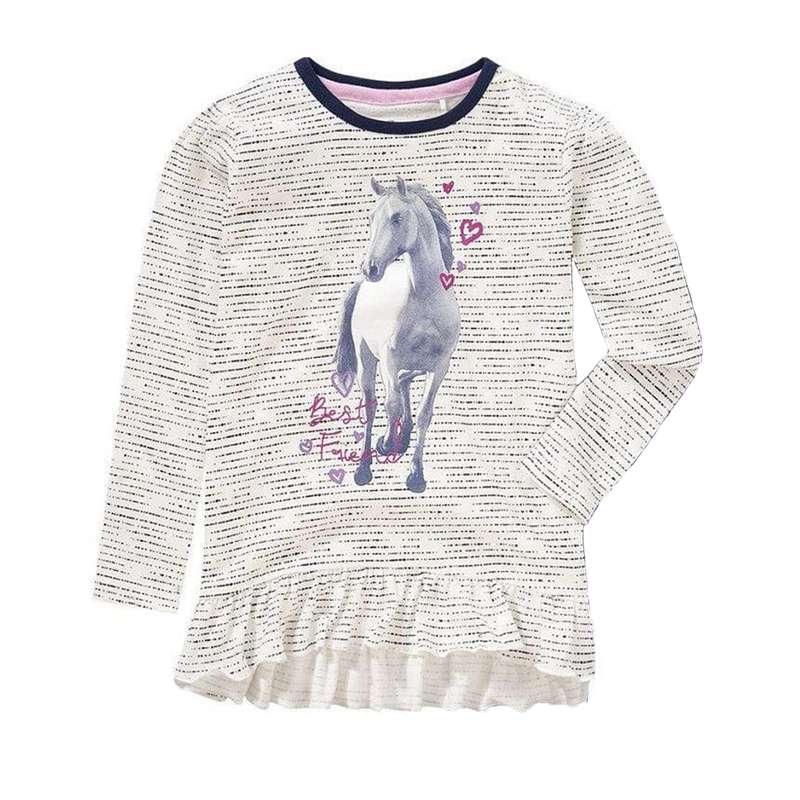 تی شرت آستین بلند دخترانه توپولینو مدل اسب