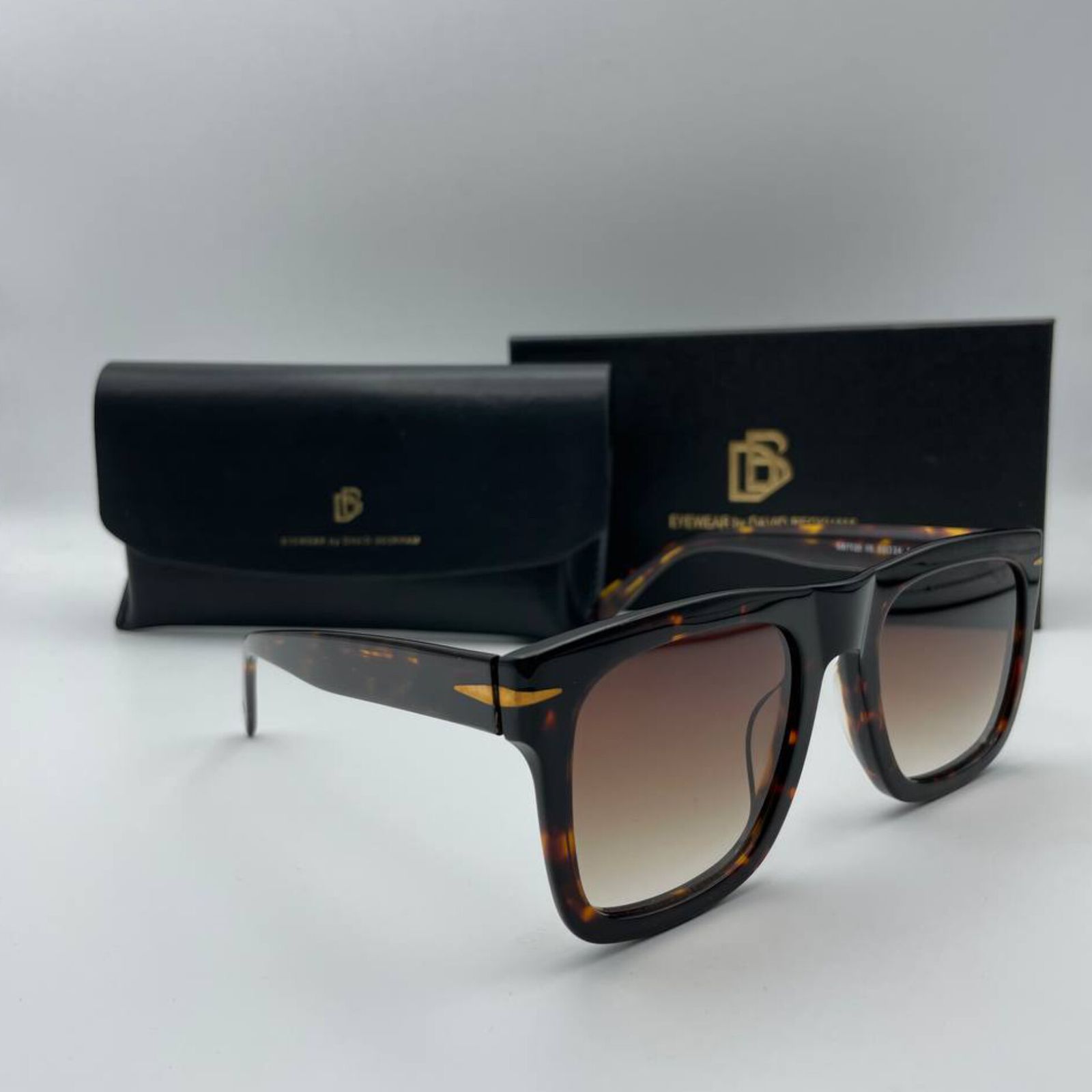 عینک آفتابی مربعی غیر پلاریزه دیوید بکهام مدل DB7020 05 -  - 5