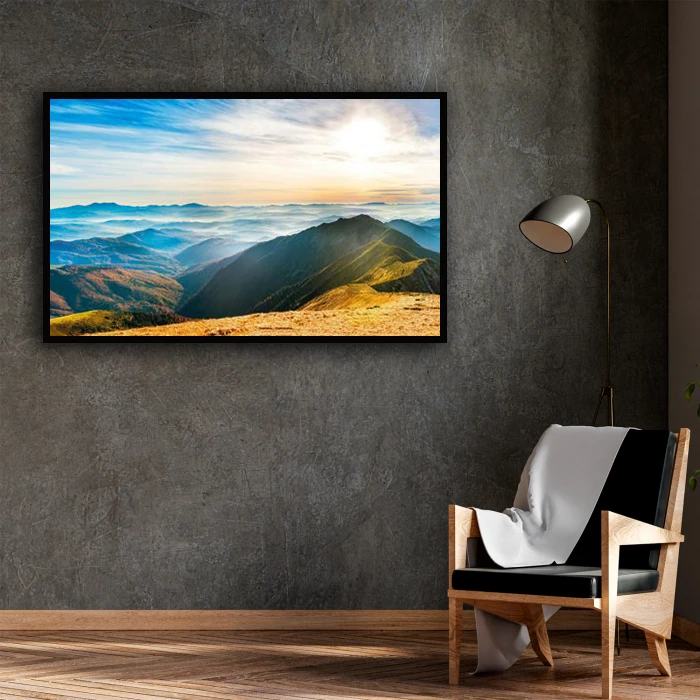 تابلو نوری بکلیت طرح منظره طبیعت کوهستانی مدل B-D1592