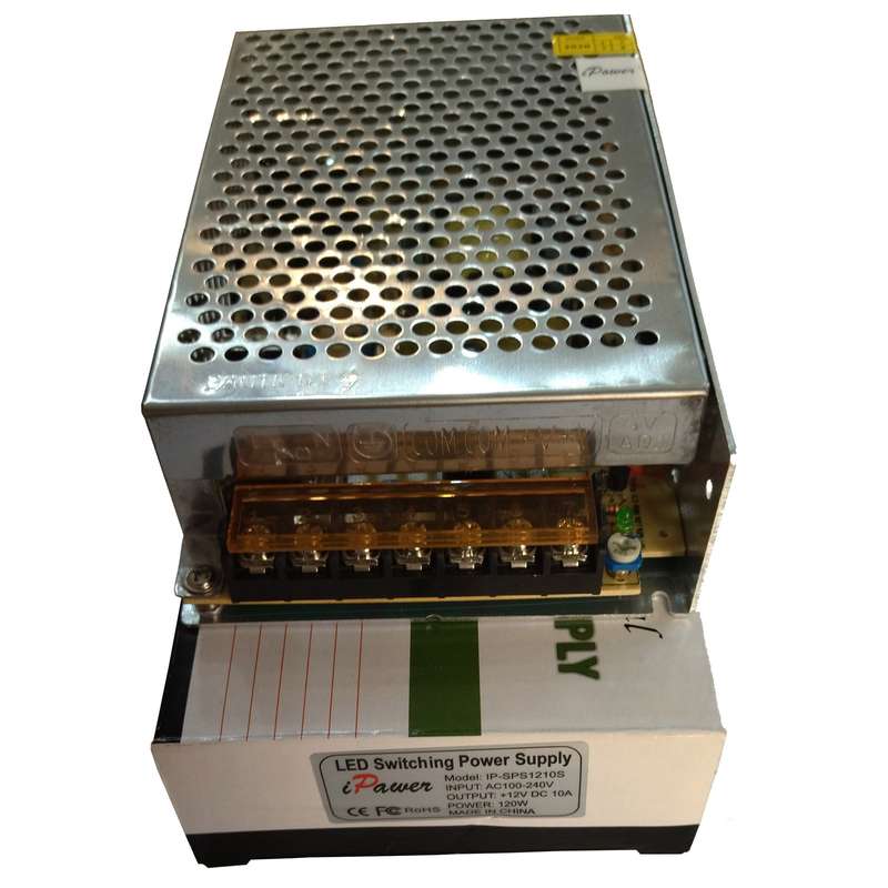 منبع تغذیه 12ولت10 آمپر آی پاور مدل IP-SPS1210S