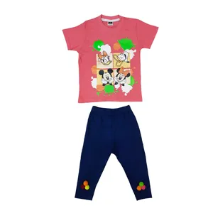 ست تی شرت و شلوارک دخترانه مدل01 کد Z042