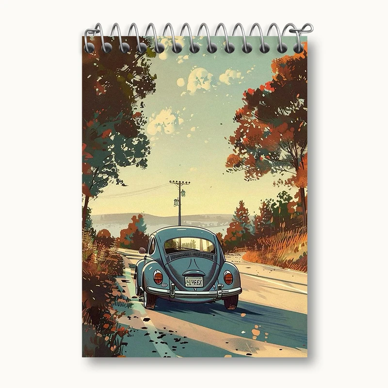 دفتر یادداشت 50 برگ خندالو طرح ماشین فولکس کد N2125