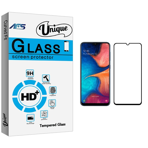 محافظ صفحه نمایش ای اف اس مدل Unique Glass مناسب برای گوشی موبایل سامسونگ Galaxy A20