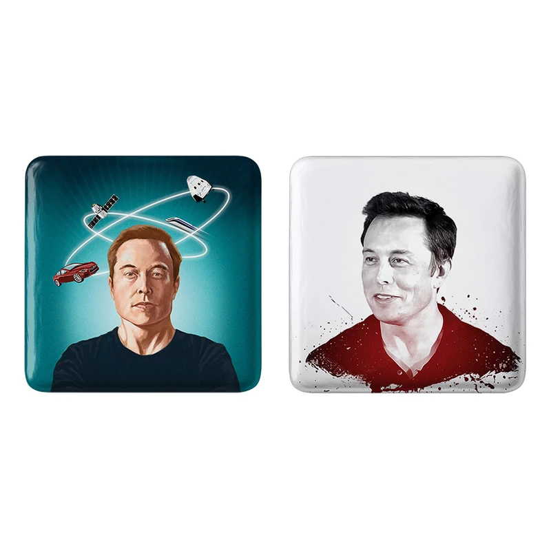 مگنت خندالو طرح ایلان ماسک Elon Musk کد 1091410919 مجموعه 2 عددی