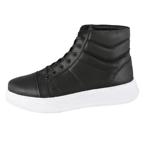 نیم بوت مردانه چرم یلسان مدل  بایاmshk -BYA-509-GN-NEW