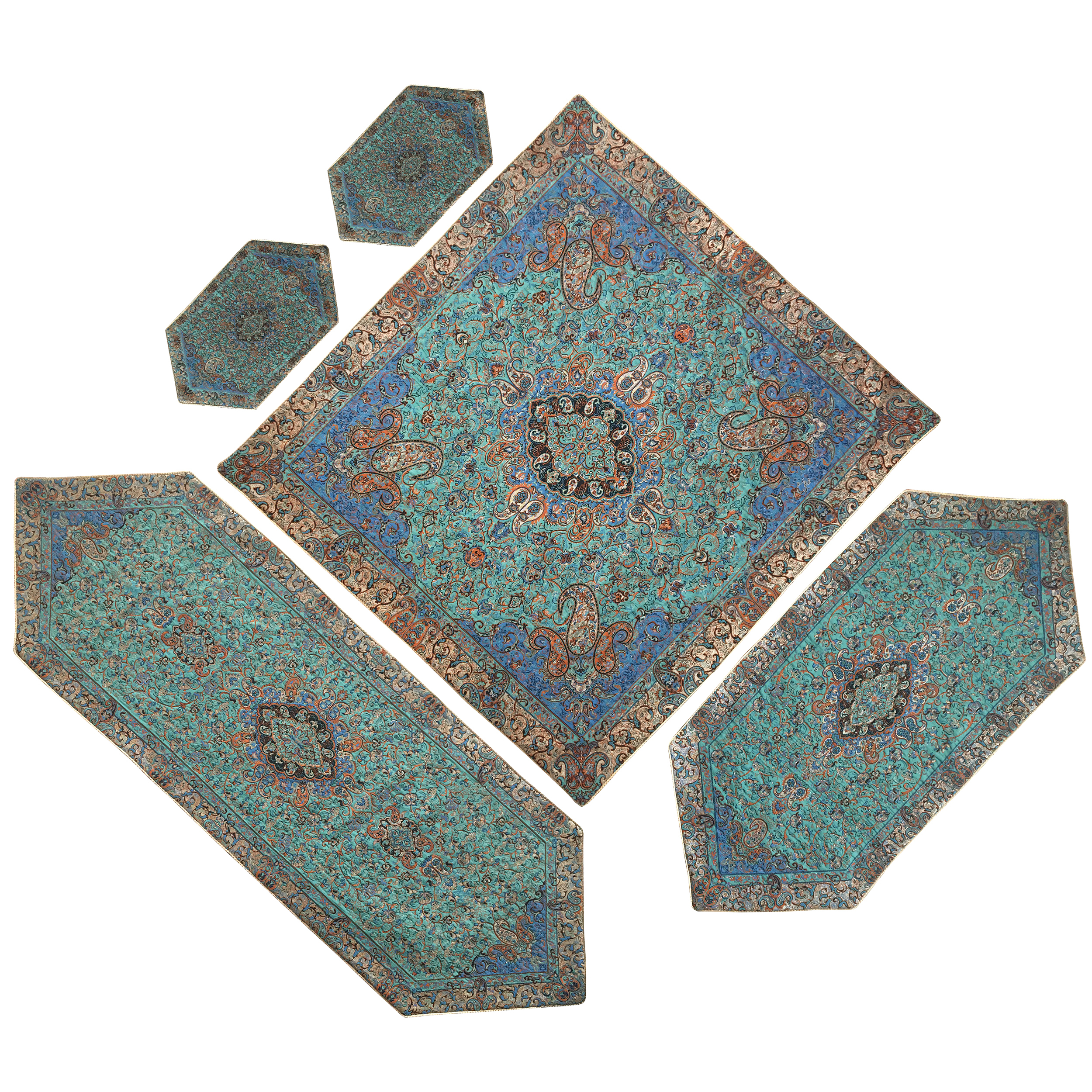  ست 5 تکه رومیزی ترمه کد 8041 