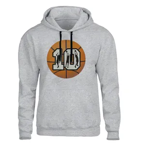 هودی مردانه مدل بسکتبال کد B512 رنگ طوسی