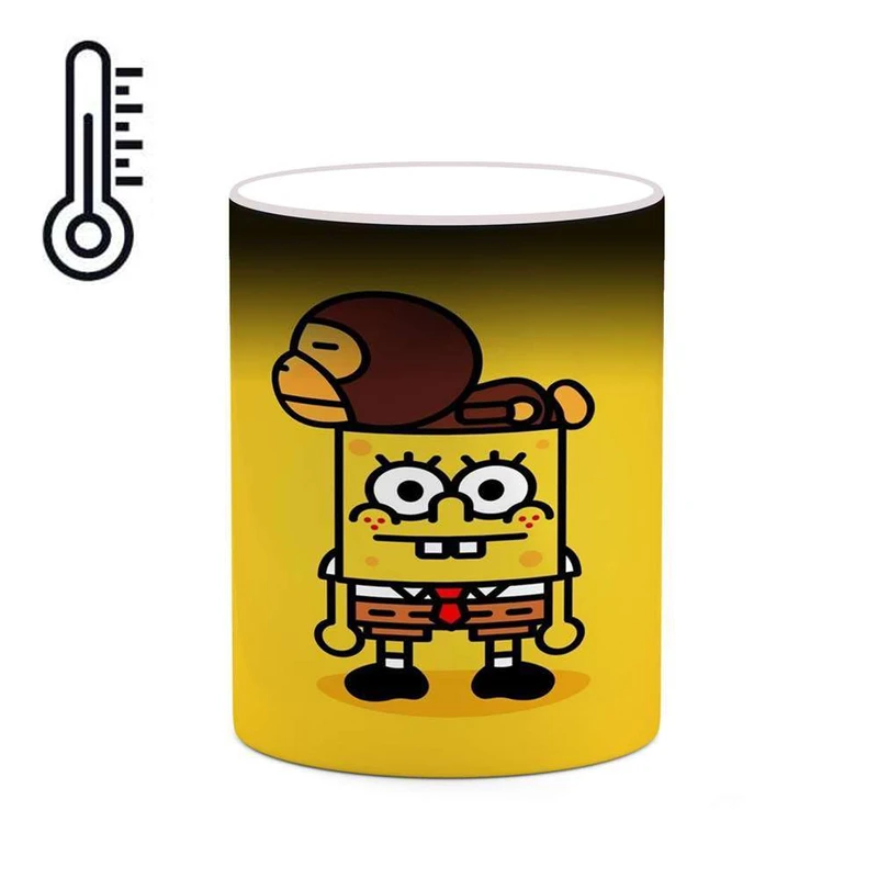 ماگ حرارتی کاکتی مدل کارتون باب اسفنجی کد mgh23502