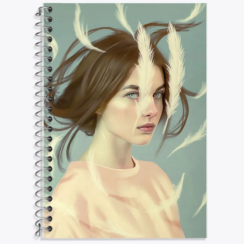 دفتر زبان 50 برگ خندالو مدل سه خط طرح دخترانه کد F102