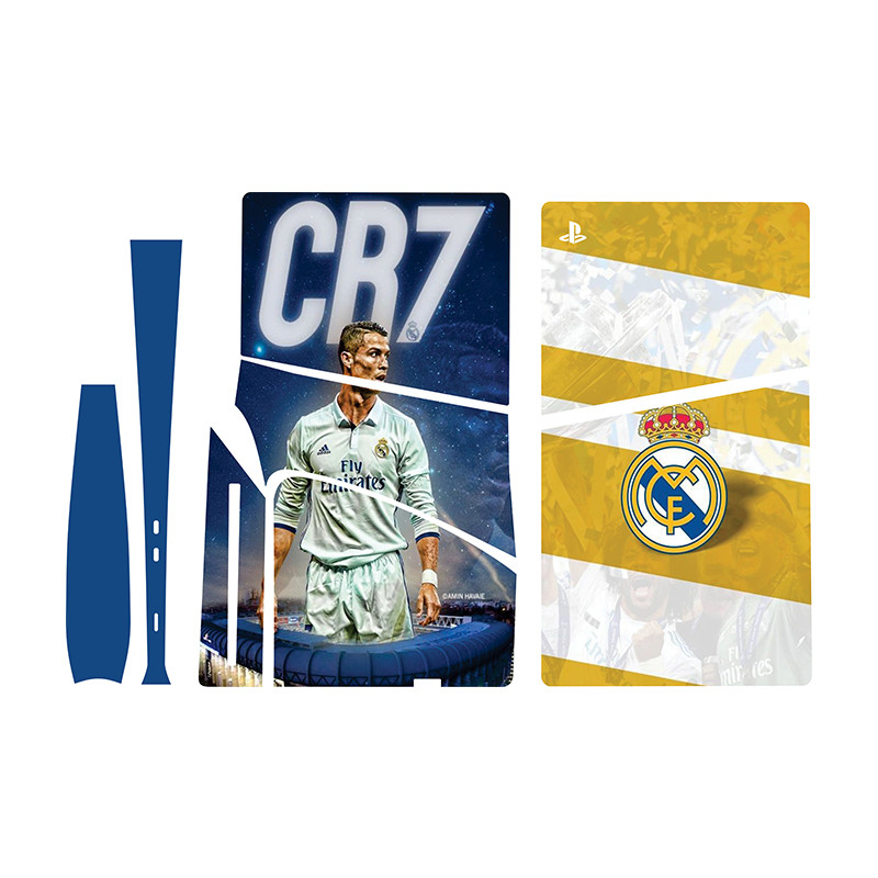 برچسب کنسول بازی پلی استیشن 5 اسلیم مدل 02 Real Madrid مجموعه 5 عددی 