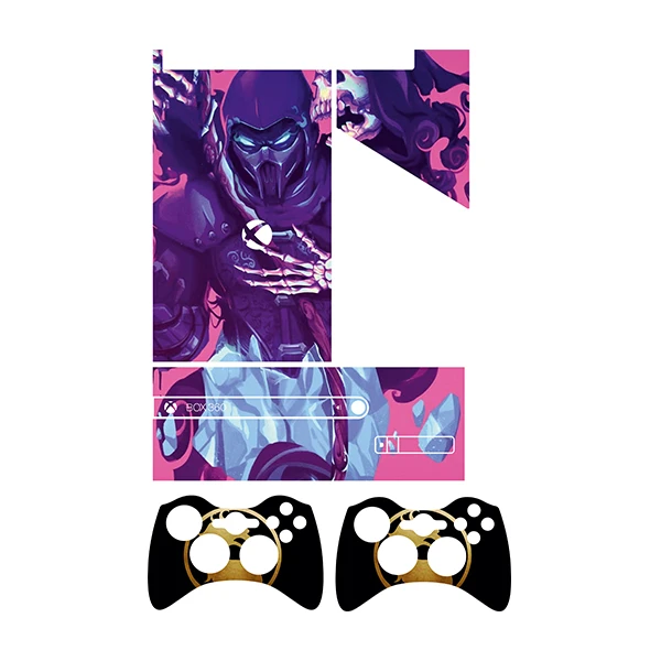 برچسب ایکس باکس 360 سوپر اسلیم توییجین وموییجین مدل MortalKombat 08 مجموعه 5 عددی