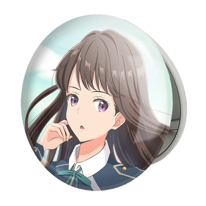 آینه جیبی خندالو طرح تاکینا انیمه لیکوریس ریکویل Lycoris Recoil مدل تاشو کد 23085 