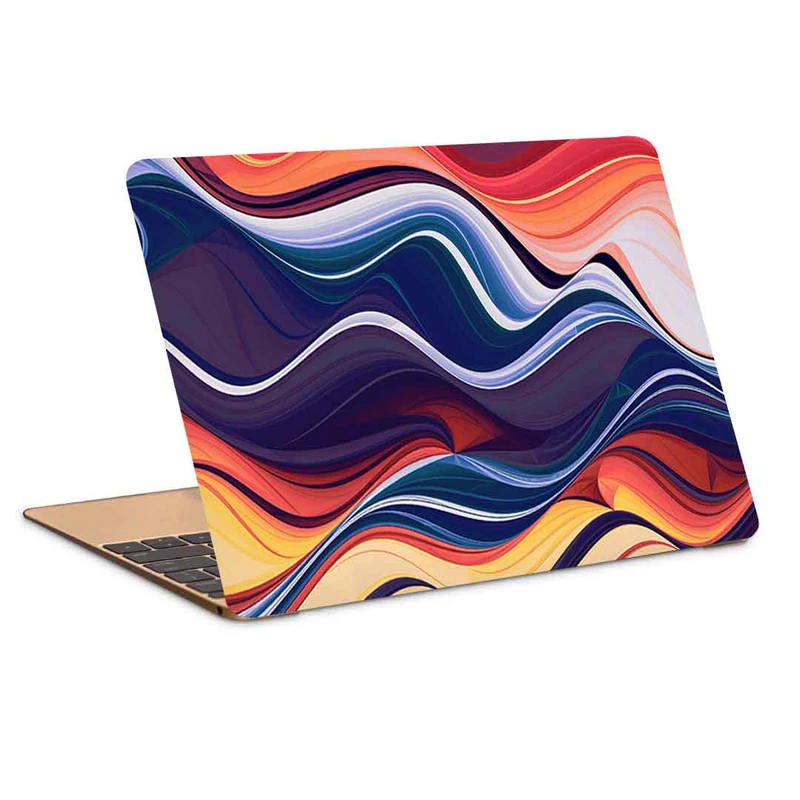 استیکر لپ تاپ طرح waves colorful abstractionکد P-1012مناسب برای لپ تاپ 15.6 اینچ