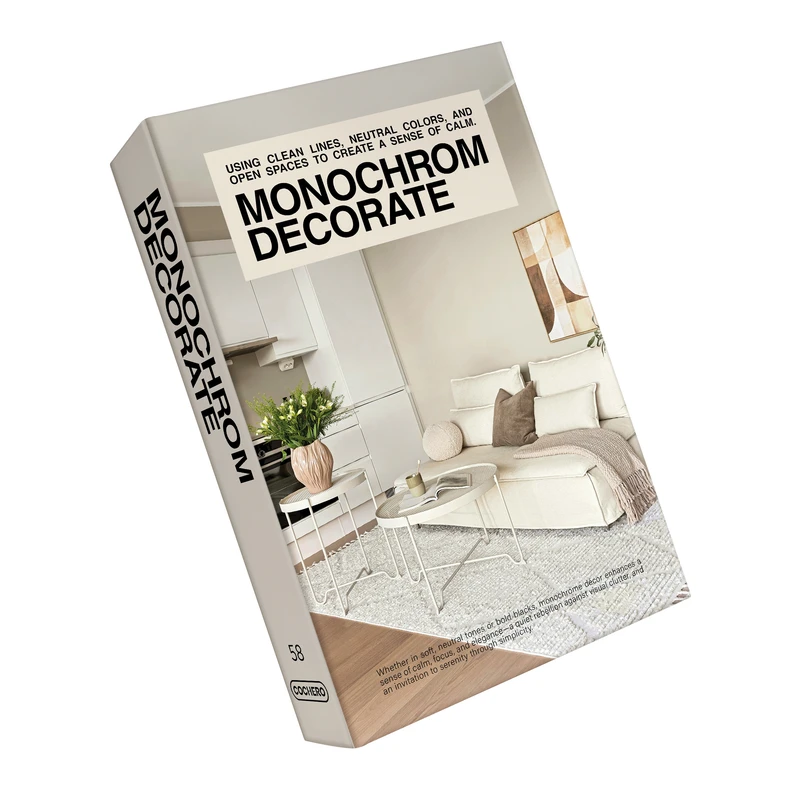 جعبه دکوری مدل کتاب دکوراتیو طرح مونوکروم کد 58