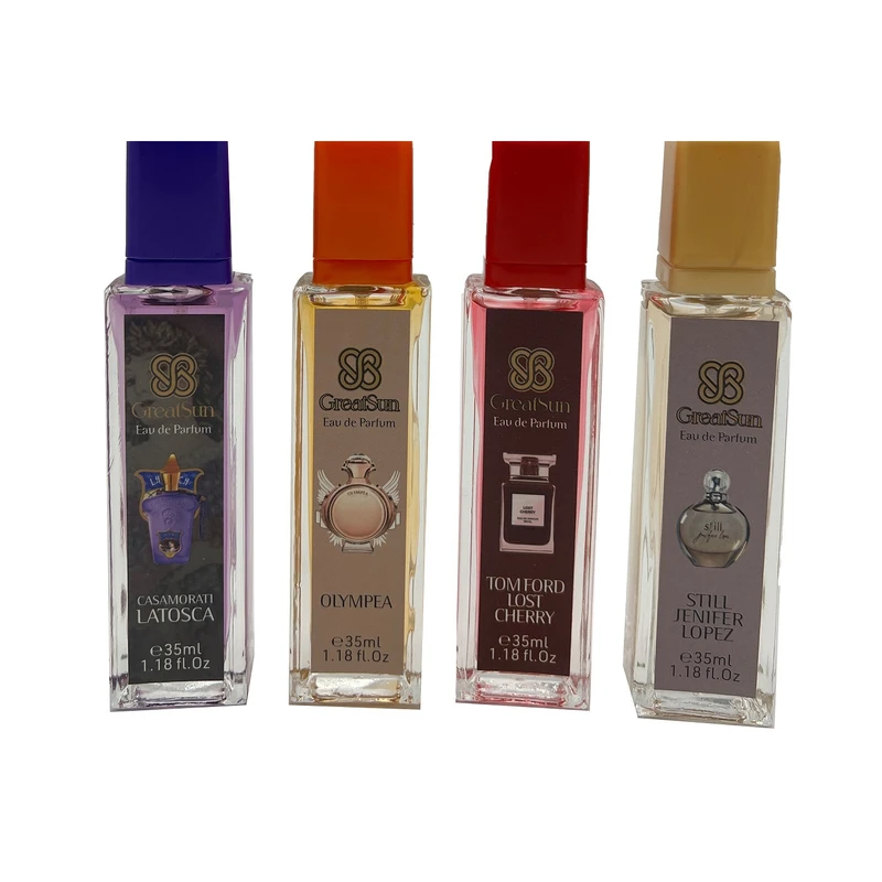 عطر جیبی زنانه گریت سان مدل GS440 با رایحه گرم و شیرین حجم 35 میلی لیتر بسته 4 عددی