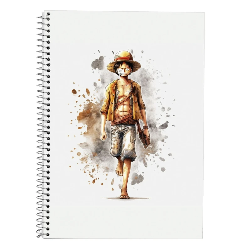 دفتر زبان 50 برگ مدوپد مدل دوخط طرح وان پیس One Piece کد DF10668