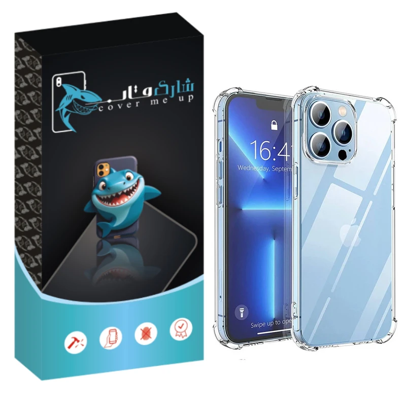 کاور شارک قاب مدل Crystal مناسب برای گوشی موبایل اپل Iphone 13 Pro Max