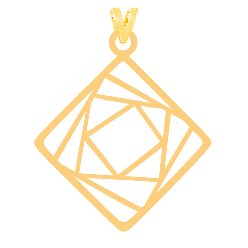 آویز گردنبند طلا 18 عیار زنانه کرابو مدل شکل هندسی Kr31649