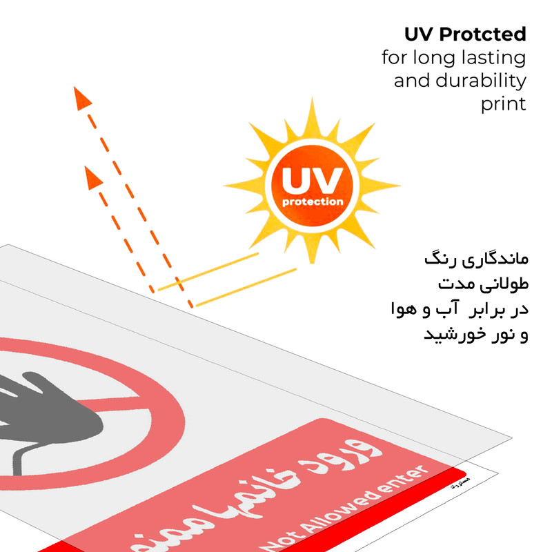 برچسب ایمنی مستر راد طرح ورود خانمها ممنوع مدل HSE-OSHA-1025