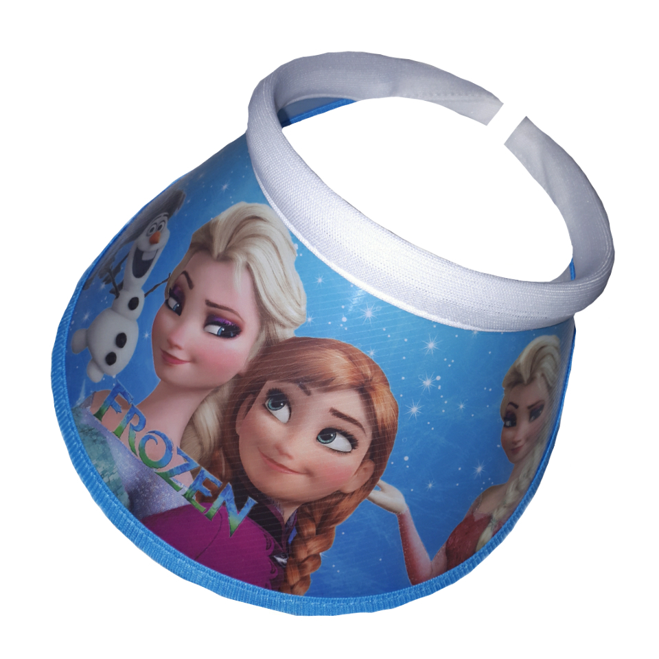 کلاه آفتابگیر بچگانه مدل فروزن رنگ آبی