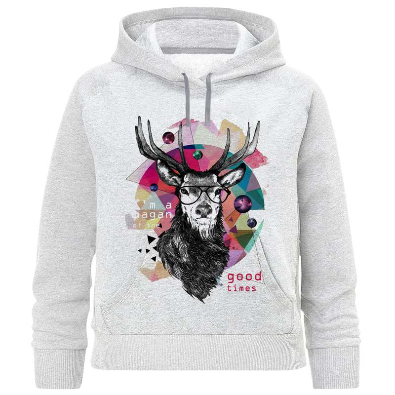 هودی پسرانه مدل گوزن رنگی A421 