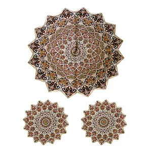 ست 3 تکه رومیزی ترمه مدل روناک 2