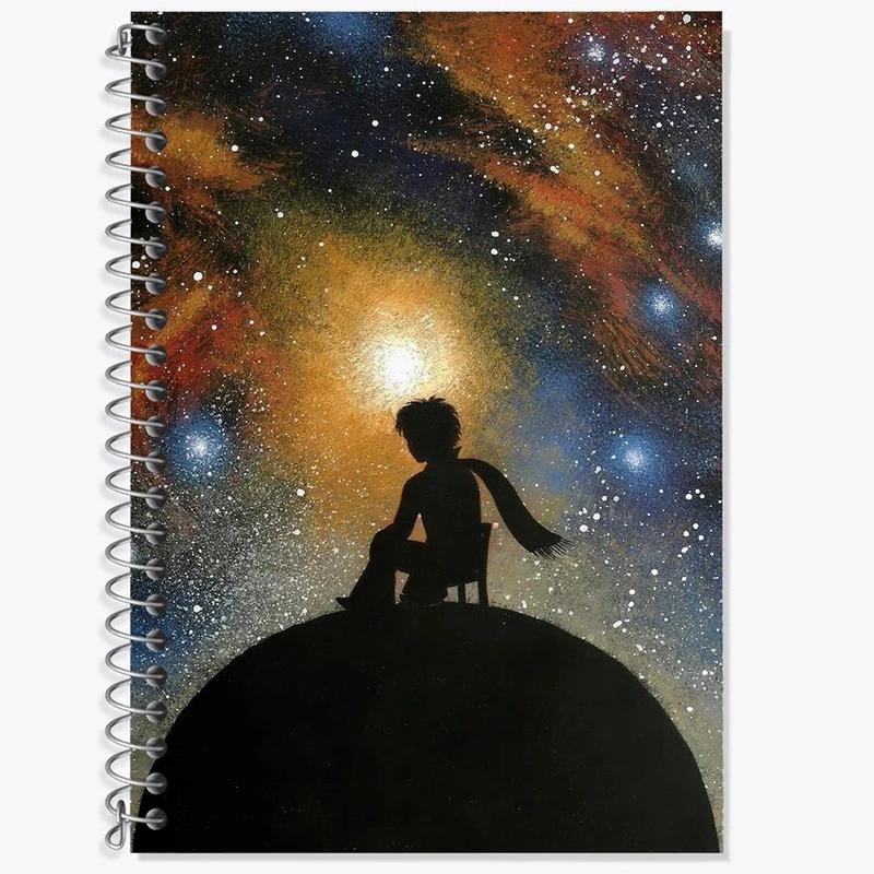 دفتر زبان 50 برگ خندالو مدل دو خط طرح شازده کوچولو کد 25783