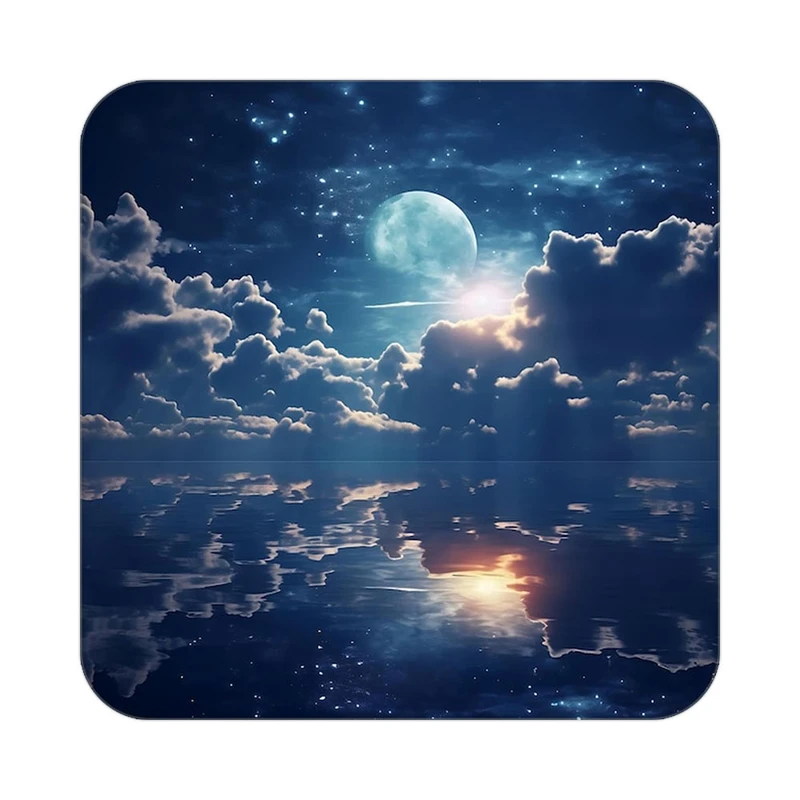 زیر لیوانی کاکتی طرح ماه و ستاره مدل mp53163