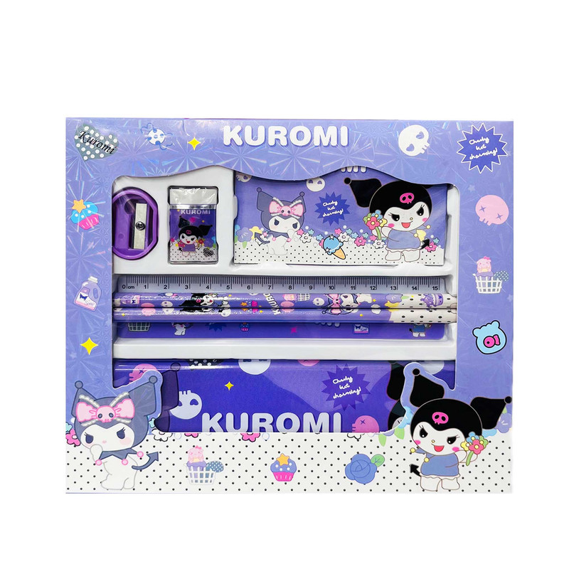 بسته لوازم تحریر مدل کورومی عروسکی بسته 7 عددی