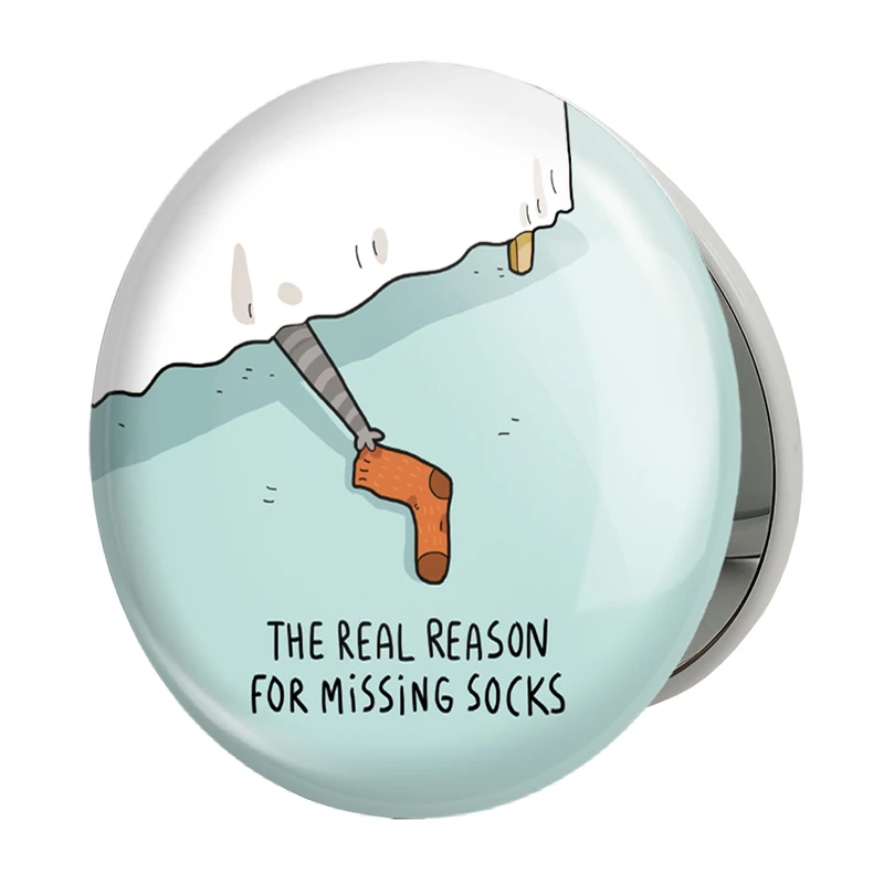 آینه جیبی خندالو طرح گربه Cat مدل تاشو کد 23288 