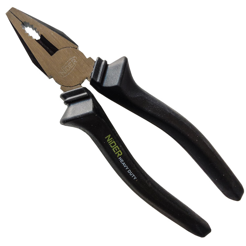 انبر دست و سیم چین و دم باریک نیدر مدل HEAVY DUTY CR-V 08 سایز 8 اینچ مجموعه 3 عددی