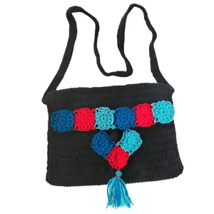 کیف بافتنی مدل موتیفی کد afs028