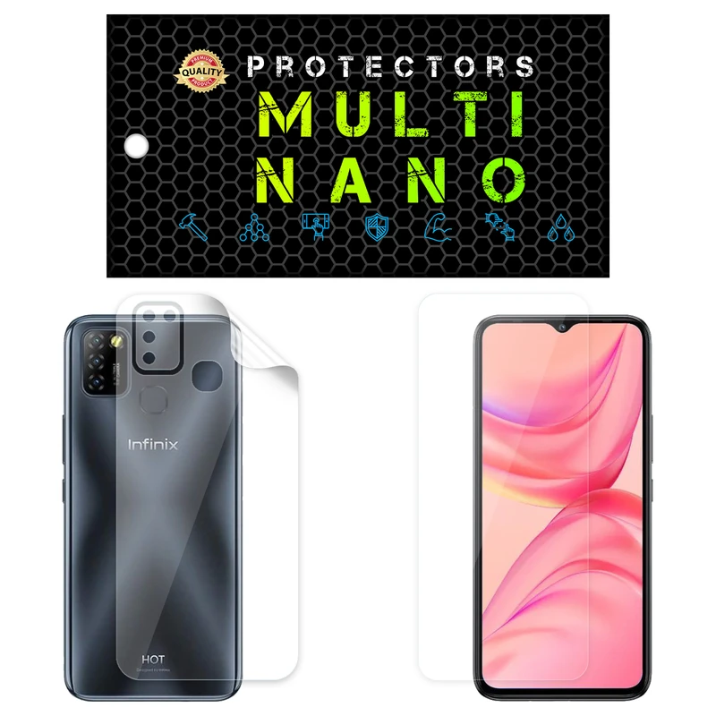  محافظ صفحه نمایش مولتی نانو مدل X-SFT مناسب برای گوشی موبایل انفینیکس Hot 10 Lite به همراه محافظ پشت