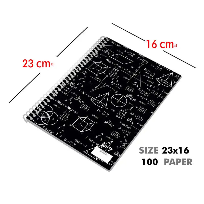 دفتر مشق 100 برگ مستر راد مدل ریاضی طرح دلتا کد fiory 2064