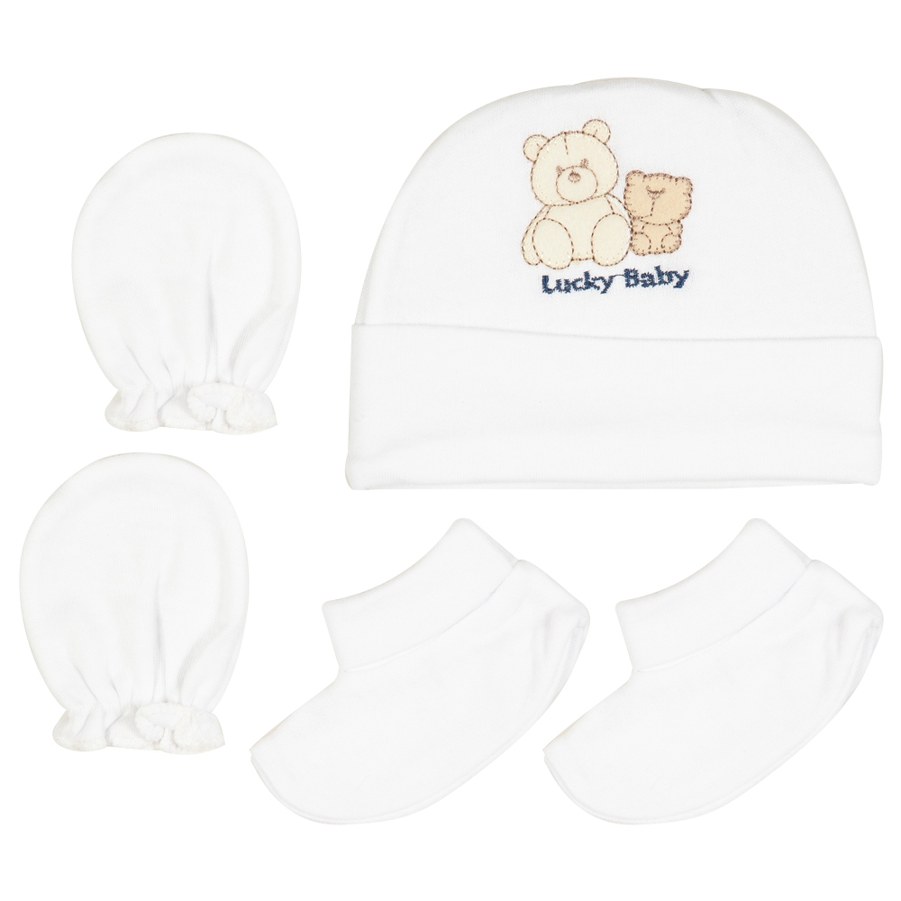 ست 3 تکه لباس نوزادی لاکی بی بی مدل 5011