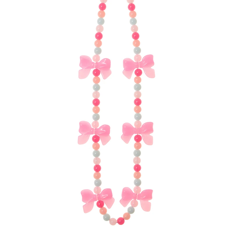 گردنبند دخترانه دلنار گالری مدل پاپیون آبنباتی تابستونی