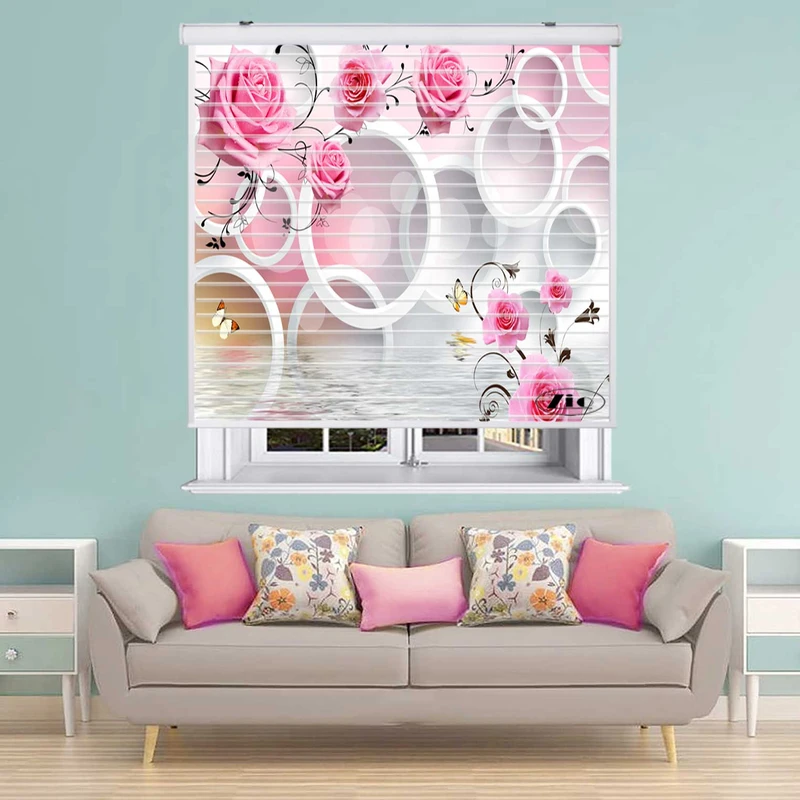 پرده زبرا زیو مدل سیلوئت 3D1269 سایز 150x150 سانتی متر